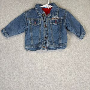 Vintage Gymboree 2000 Baby 12-18 Months Blue Trucker Style Jacket Coat